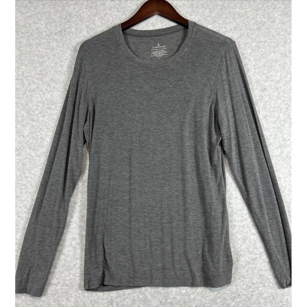 Cuddl Duds Womens Softwear Stretch Top Gray Long Sleeve Layer Comfy Large